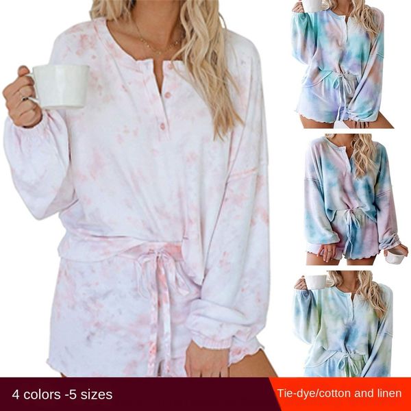 2ikk4 2020 tie-dye comfortable breathable long-leeved frill trim two-piece 2020 tie-dye pajama pajama women's comfortable breathable lo, Blue;red
2ikk4 2020 tie-dye comfortable breathable long-leeved frill trim two-piece 2020 tie-dye pajama pajama women's comfortable breathable lo, Blue;red