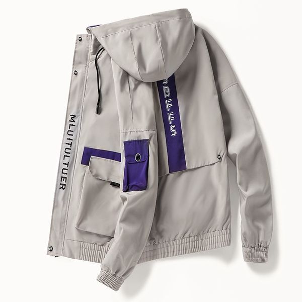 men's zipper hooded overalls jacket japanese streetwear armband patchwork biker vintage masculine jackets coats windbreaker men, Black;brown
men's zipper hooded overalls jacket japanese streetwear armband patchwork biker vintage masculine jackets coats windbreaker men, Black;brown