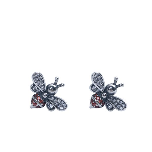 bee earrings small fresh earrings s925 sterling silver red zircon exquisite retro jewelry gem style ed10398, Golden;silver
bee earrings small fresh earrings s925 sterling silver red zircon exquisite retro jewelry gem style ed10398, Golden;silver