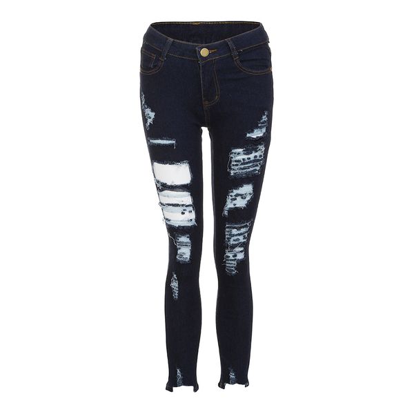 women denim plus size hole skinny jeans zipper tight pencil pants button casual ripped jeans for female push up, Blue
women denim plus size hole skinny jeans zipper tight pencil pants button casual ripped jeans for female push up, Blue