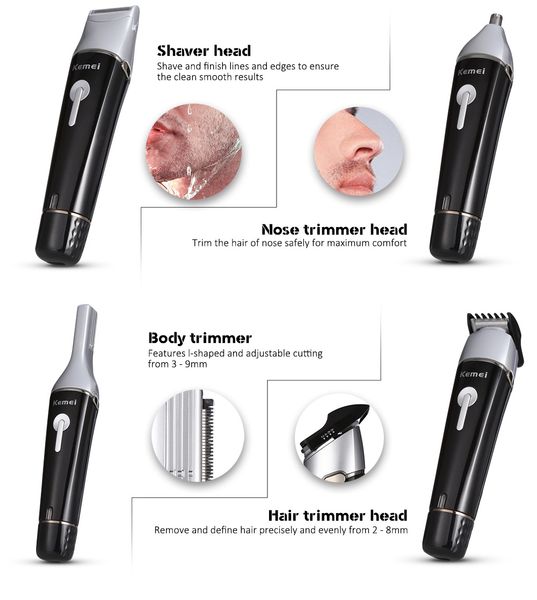 kemei km-1015 5 in 1 rechargeable hair trimmer multifunction electric shaver nose trimmer men clippers pulling hair newclipper mvwuz
kemei km-1015 5 in 1 rechargeable hair trimmer multifunction electric shaver nose trimmer men clippers pulling hair newclipper mvwuz