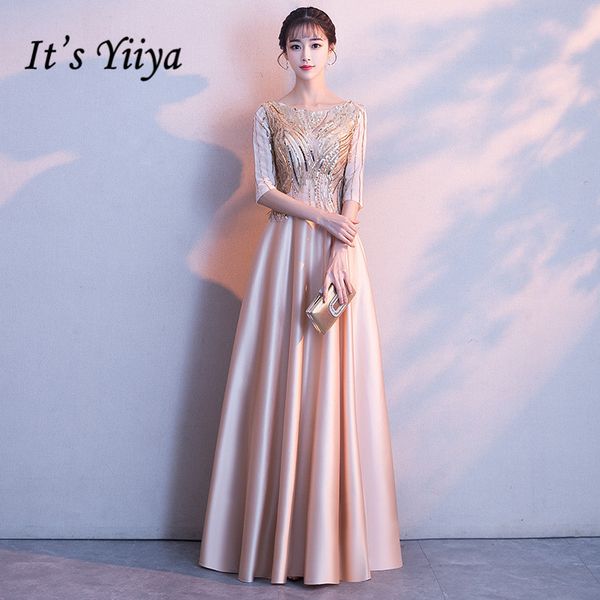 it's yiiya long evening dress elegant illusion shining sequins o-neck formal gown champagne half sleeve party dresses e029, White;black
it's yiiya long evening dress elegant illusion shining sequins o-neck formal gown champagne half sleeve party dresses e029, White;black