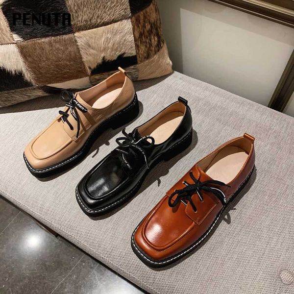2020 penuta genuine leather shoes women square toe lolita platform shoes lace up brogue british style fashion pumps g0042, Black
2020 penuta genuine leather shoes women square toe lolita platform shoes lace up brogue british style fashion pumps g0042, Black