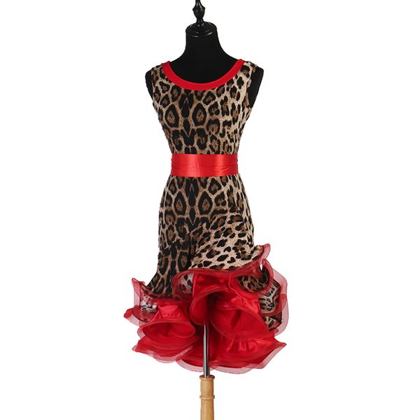standard latin dance skirt women advanced red leopard tango rumba samba latin game dress competition dancing dresses, Black;red
standard latin dance skirt women advanced red leopard tango rumba samba latin game dress competition dancing dresses, Black;red