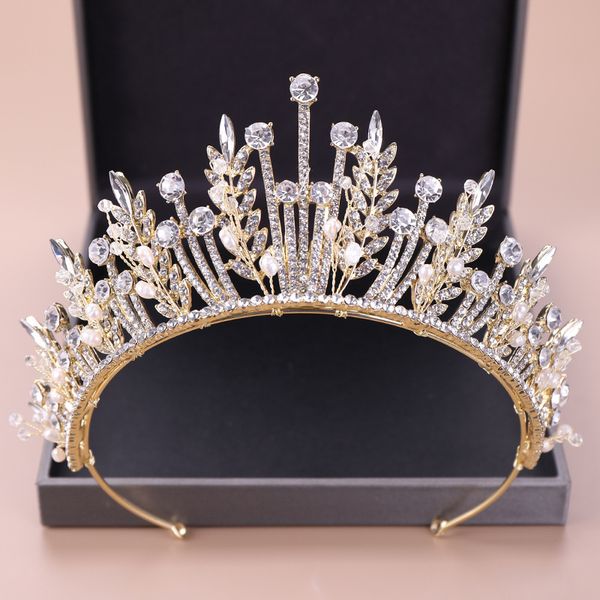 kmvexo baroque luxury bridal crystal leaf crowns princess queen pageant prom pearl veil tiaras headband wedding hair accessories cj191226, White;golden
kmvexo baroque luxury bridal crystal leaf crowns princess queen pageant prom pearl veil tiaras headband wedding hair accessories cj191226, White;golden