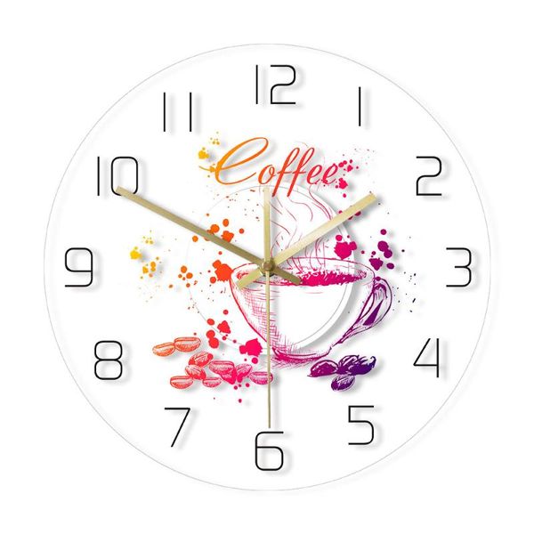 coffee theme modern transparent acrylic wall clock cafe house decor wall sign painted cafe watch with coffee beans and cup
coffee theme modern transparent acrylic wall clock cafe house decor wall sign painted cafe watch with coffee beans and cup