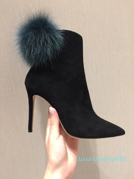 fur ball t show party ladies boots pointed toe ankle fall winter boot women003, Black
fur ball t show party ladies boots pointed toe ankle fall winter boot women003, Black