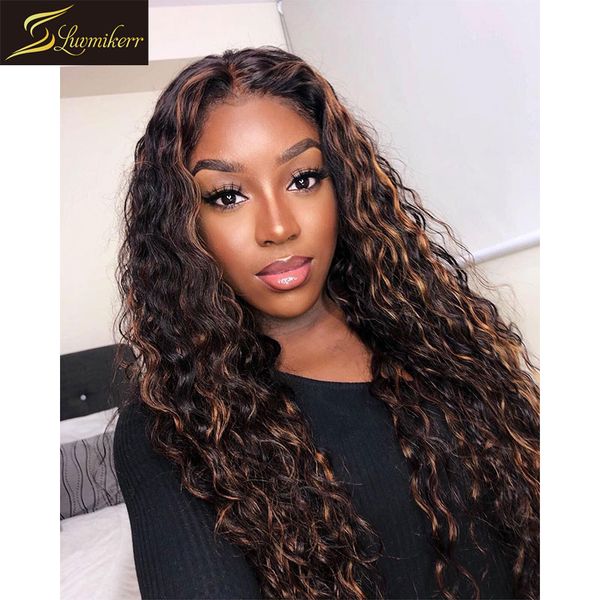 180 density ombre brazilian 13Ã6 transparent lace front human hair wigs for black women glueless curly colored frontal wig remy, Black;brown
180 density ombre brazilian 13Ã6 transparent lace front human hair wigs for black women glueless curly colored frontal wig remy, Black;brown