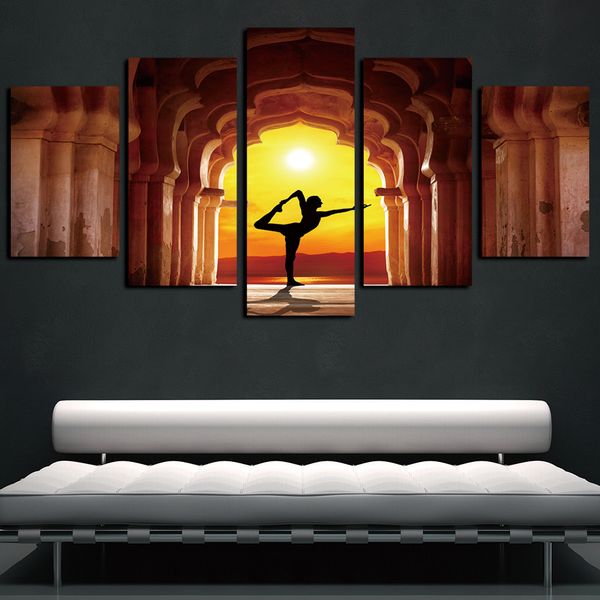 5 panels canvas wall art yoga fitness twilight hall picture print on canvas oil painting modern giclee artwork wall decor
5 panels canvas wall art yoga fitness twilight hall picture print on canvas oil painting modern giclee artwork wall decor
