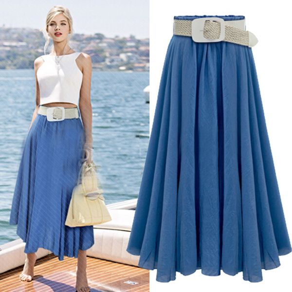spring autumn fashion women's high waist pleated solid color half length elastic skirt with belt promotions lady #y3, Black
spring autumn fashion women's high waist pleated solid color half length elastic skirt with belt promotions lady #y3, Black