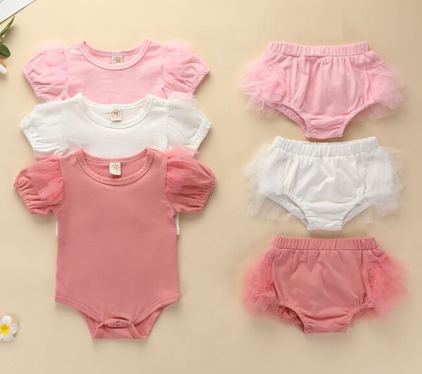 newborn girl summer clothes short sleeve romper jumpsuit +lace tutu shorts pants 2pcs oufits set, White
newborn girl summer clothes short sleeve romper jumpsuit +lace tutu shorts pants 2pcs oufits set, White