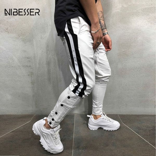 nibesser hip hop men's striped side men's jogging pants tether rope color matching feet trousers trouser, Black
nibesser hip hop men's striped side men's jogging pants tether rope color matching feet trousers trouser, Black