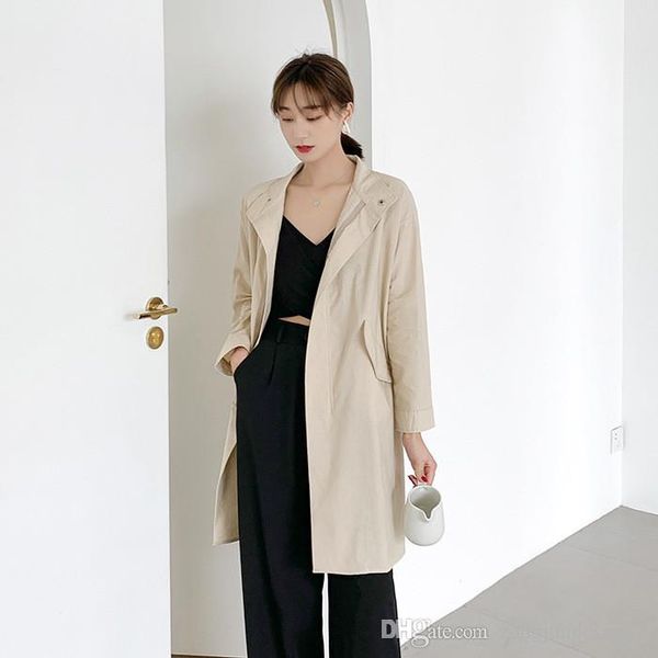 womens autumn desinger trench coats long sleee lapel neck solid color female clothing casual ol sytleouterwear, Tan;black
womens autumn desinger trench coats long sleee lapel neck solid color female clothing casual ol sytleouterwear, Tan;black