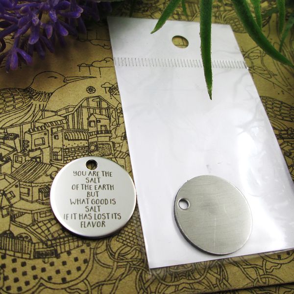 40pcs--"you are the salt of the earth"stainless steel charms more style for choosing diy charms pendants for necklace, Bronze;silver
40pcs--"you are the salt of the earth"stainless steel charms more style for choosing diy charms pendants for necklace, Bronze;silver