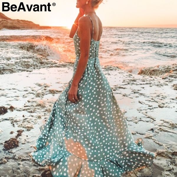 beavant bohemian v-neck dot print maxi dress women elegant spaghetti strap button dress summer beach long dress female, Black;gray
beavant bohemian v-neck dot print maxi dress women elegant spaghetti strap button dress summer beach long dress female, Black;gray