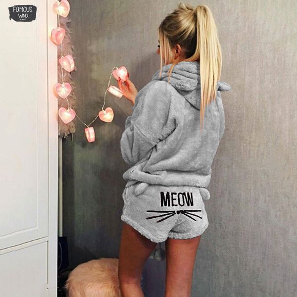 autumn women 2pcs pajama sets long sleeve animal hoodies womens coral velvet shorts suit winter fashion sleepwear, Black;red
autumn women 2pcs pajama sets long sleeve animal hoodies womens coral velvet shorts suit winter fashion sleepwear, Black;red