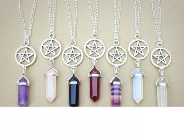 pretty stone necklace pendant bullet hexagonal point pendulum column reiki healing chakra beautifully natural stone quartz pendant necklac, Silver
pretty stone necklace pendant bullet hexagonal point pendulum column reiki healing chakra beautifully natural stone quartz pendant necklac, Silver