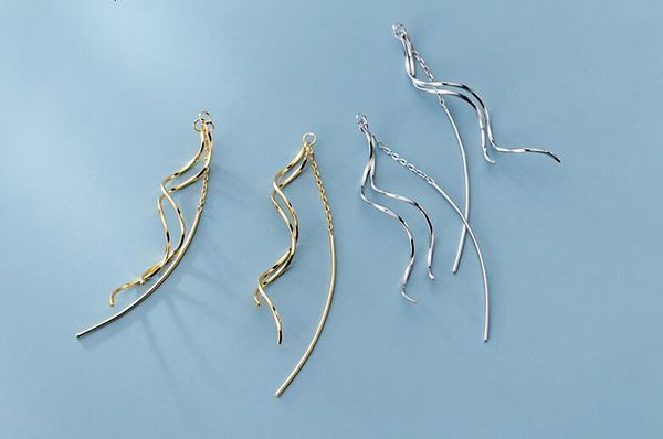 real. 1pair 925 sterling silver jewelry white/ golds wave dangle earrings tassel long gtle2804, Golden;silver
real. 1pair 925 sterling silver jewelry white/ golds wave dangle earrings tassel long gtle2804, Golden;silver