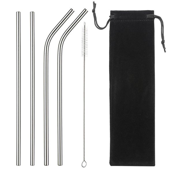 2/4pcs reusable metal drinking straw eco friendly 304 stainless steel straw set wholesale with cleaning brush party accessory
2/4pcs reusable metal drinking straw eco friendly 304 stainless steel straw set wholesale with cleaning brush party accessory