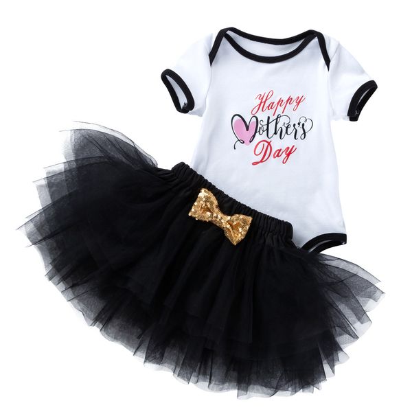 retail girls boutique outfits summer 2pcs skirt set baby short sleeve letter printed romper+tutu skirt tracksuit kids designer clothes suits, White
retail girls boutique outfits summer 2pcs skirt set baby short sleeve letter printed romper+tutu skirt tracksuit kids designer clothes suits, White