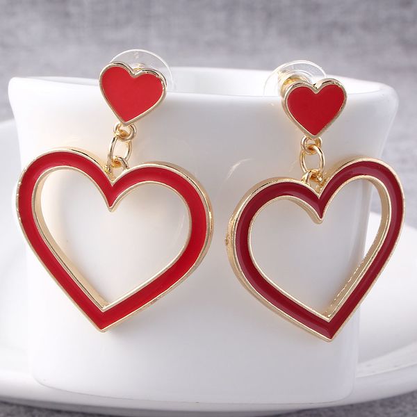 fashion trendy love heart dangle/drop earrings for women 2019 jewelry cute punk big hollow red tassel statement girl's earrings, Silver
fashion trendy love heart dangle/drop earrings for women 2019 jewelry cute punk big hollow red tassel statement girl's earrings, Silver