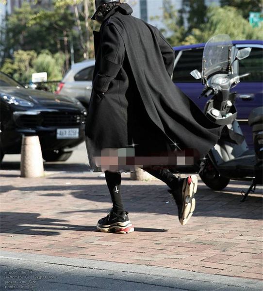 men's wool & blends s-5xl 2021 clothing fashion catwalk fake two pieces over knee loose super-long woolen coat overcoat plus size costu, Black
men's wool & blends s-5xl 2021 clothing fashion catwalk fake two pieces over knee loose super-long woolen coat overcoat plus size costu, Black