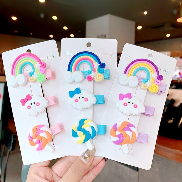 new arrival korean children rainbow cloud lollipop hairpin set cute girl baby hairpin side clip duckbill clip hair accessories, Slivery;white
new arrival korean children rainbow cloud lollipop hairpin set cute girl baby hairpin side clip duckbill clip hair accessories, Slivery;white