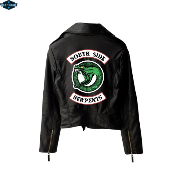 riverdale pu printed logo southside riverdale serpents jackets outerwear women riverdale serpents streetwear leather jacket, Black
riverdale pu printed logo southside riverdale serpents jackets outerwear women riverdale serpents streetwear leather jacket, Black