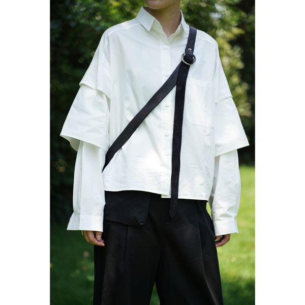 men's casual shirts s-6xl 2021 women and clothing hair stylist show design sensory three layers of sleeves shirt plus size singer costu, White;black
men's casual shirts s-6xl 2021 women and clothing hair stylist show design sensory three layers of sleeves shirt plus size singer costu, White;black