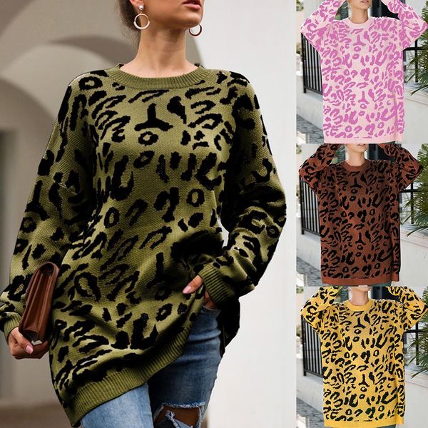 chic women leopard print o neck long sleeve pullover knitted sweater blouse loose cotton flat knitted casual women's sweater, White;black
chic women leopard print o neck long sleeve pullover knitted sweater blouse loose cotton flat knitted casual women's sweater, White;black