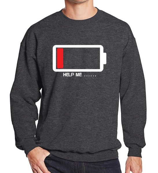 men's hoodies 2019 spring winter sweatshirt batteries help me funny casual men's sportswear o-neck fleece brand-clothing hip hop, Black
men's hoodies 2019 spring winter sweatshirt batteries help me funny casual men's sportswear o-neck fleece brand-clothing hip hop, Black