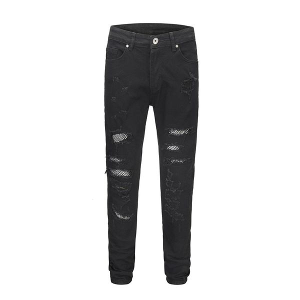 ripped coating slim fit high street jeans men 2019 hi-end fashion rivet on knee cool jeans denim men's pants 2 colors, Blue
ripped coating slim fit high street jeans men 2019 hi-end fashion rivet on knee cool jeans denim men's pants 2 colors, Blue