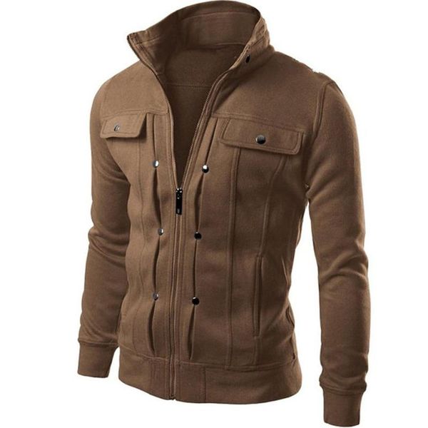 men slim coat jacket winter outwear, Black