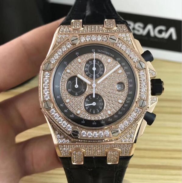 wholesale price men watch 42mm diamond mens quartz wristwatch black leather strap man male sports watches, Slivery;brown
wholesale price men watch 42mm diamond mens quartz wristwatch black leather strap man male sports watches, Slivery;brown