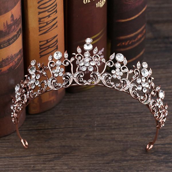 bride tiara princess crown for women headband wedding tiaras and crowns rose gold flower headdress hair jewelry accessories, Golden;white
bride tiara princess crown for women headband wedding tiaras and crowns rose gold flower headdress hair jewelry accessories, Golden;white
