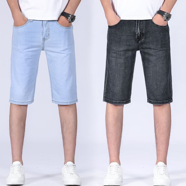 large size 28-46 summer fashion men blue clothing loose straight denim shorts jeans casual male brand men's elastic force pants
large size 28-46 summer fashion men blue clothing loose straight denim shorts jeans casual male brand men's elastic force pants