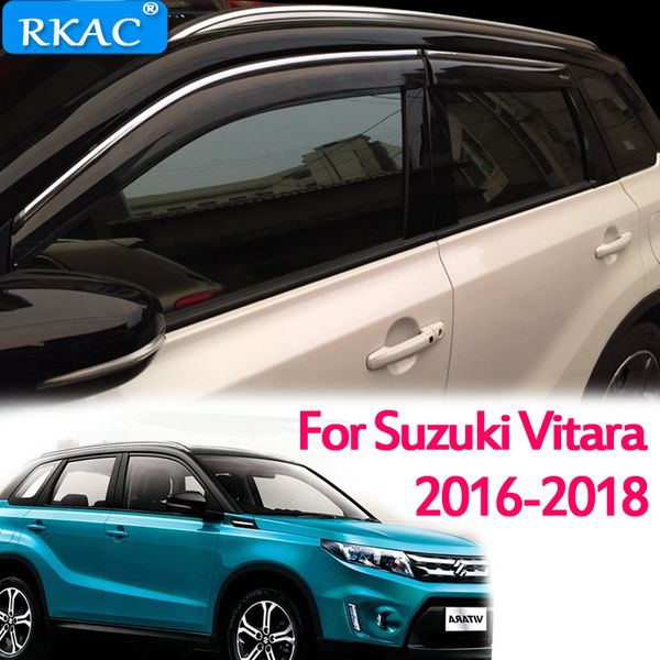 rkac for suzuki vitara 2016 - 2018 car body styling stick lamp plastic window glass wind visor rain/sun guard vent 4pcs
rkac for suzuki vitara 2016 - 2018 car body styling stick lamp plastic window glass wind visor rain/sun guard vent 4pcs