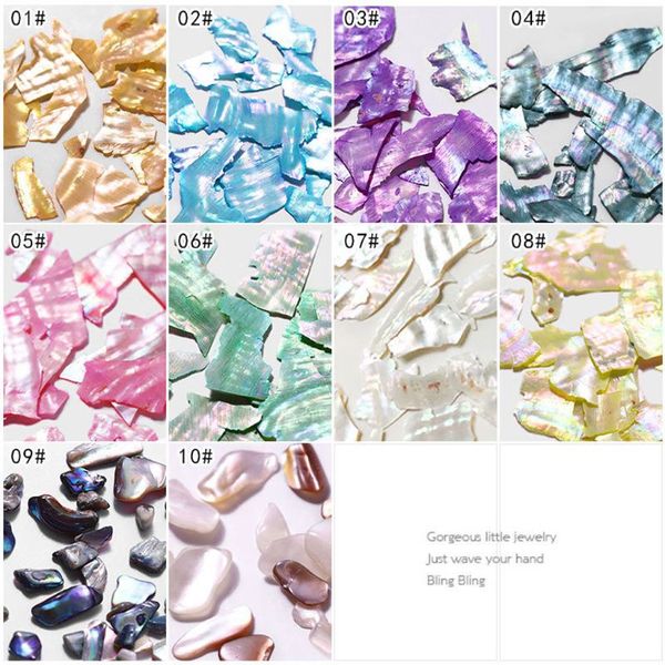 1 box 3d shell crushes flakes natural irregular shell slice pearls nail art deco g6ke, Silver;gold
1 box 3d shell crushes flakes natural irregular shell slice pearls nail art deco g6ke, Silver;gold