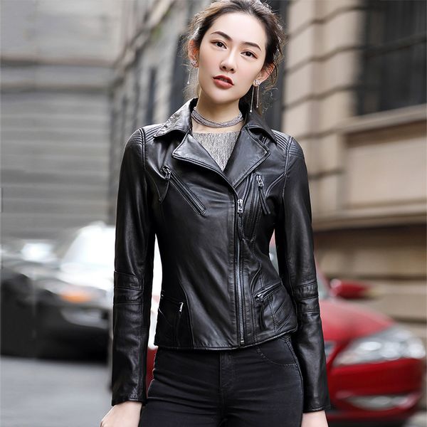 yolanfairy genuine leather jackets for women sheepskin leather short slim motorcycle jackets spring autumn coat ot1721 mf158, Black
yolanfairy genuine leather jackets for women sheepskin leather short slim motorcycle jackets spring autumn coat ot1721 mf158, Black