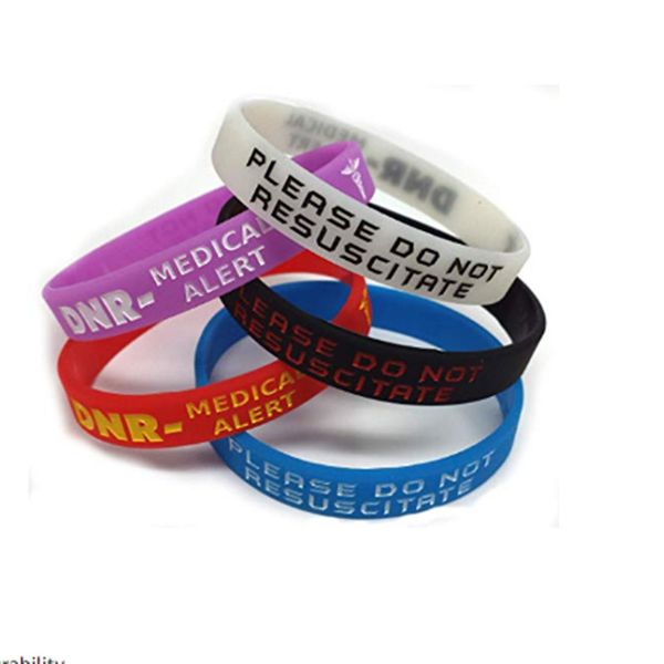 50pcs dnr do not resuscitate allergy wristbands medical alert awareness silicone bracelet wristbands, White
50pcs dnr do not resuscitate allergy wristbands medical alert awareness silicone bracelet wristbands, White