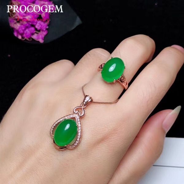 new natural green chalcedony jewelry sets for women 10x14mm real gemstones crystal fine jewelry gifts 925 sterling silver #477, Black
new natural green chalcedony jewelry sets for women 10x14mm real gemstones crystal fine jewelry gifts 925 sterling silver #477, Black
