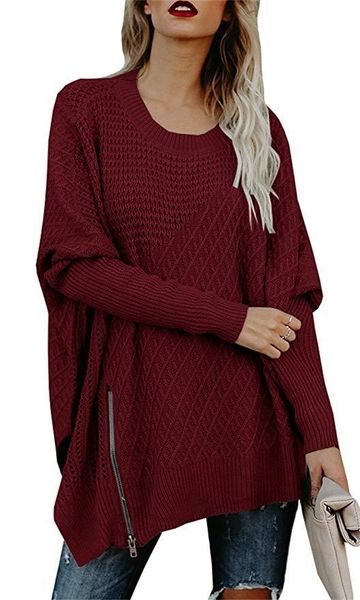 flare sleeve side zipper women sweater soft warm casual loose bell sleeve solid plaid zipper knit pullover sweatshirt, White;black
flare sleeve side zipper women sweater soft warm casual loose bell sleeve solid plaid zipper knit pullover sweatshirt, White;black