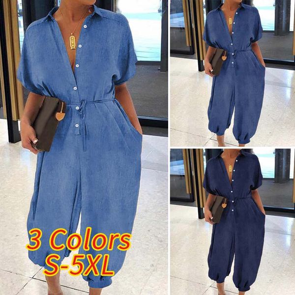 womens elegant jumpsuits 2020 vonda v neck short sleeve wide leg pants plus size summer office overalls s-5xl trousers, Black;white
womens elegant jumpsuits 2020 vonda v neck short sleeve wide leg pants plus size summer office overalls s-5xl trousers, Black;white