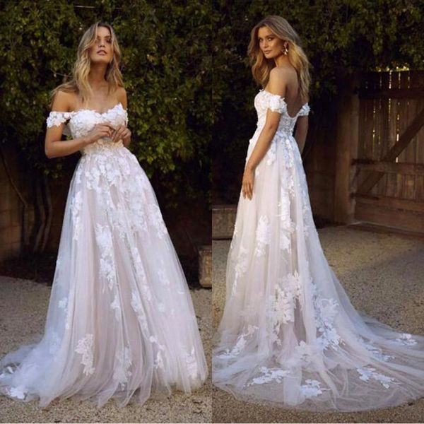2020 elegant off the shoulder beach wedding dresses 3d floral applique 2019 tulle sweep train garden custom wedding gown vestido de novia
2020 elegant off the shoulder beach wedding dresses 3d floral applique 2019 tulle sweep train garden custom wedding gown vestido de novia