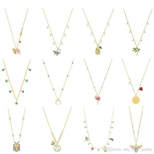 original 925 pure silver new necklace, popular pineapple coconut tree bee flamingo necklace, suitable for women's party wear
original 925 pure silver new necklace, popular pineapple coconut tree bee flamingo necklace, suitable for women's party wear
