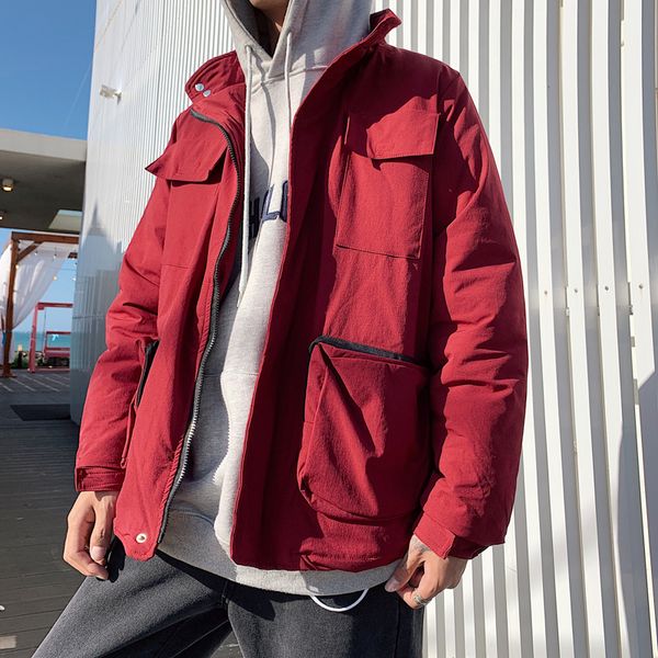 winter padded jacket men warm fashion solid color casual parka men multi-pocket coat man wild loose cotton jacket male clothes, Black
winter padded jacket men warm fashion solid color casual parka men multi-pocket coat man wild loose cotton jacket male clothes, Black