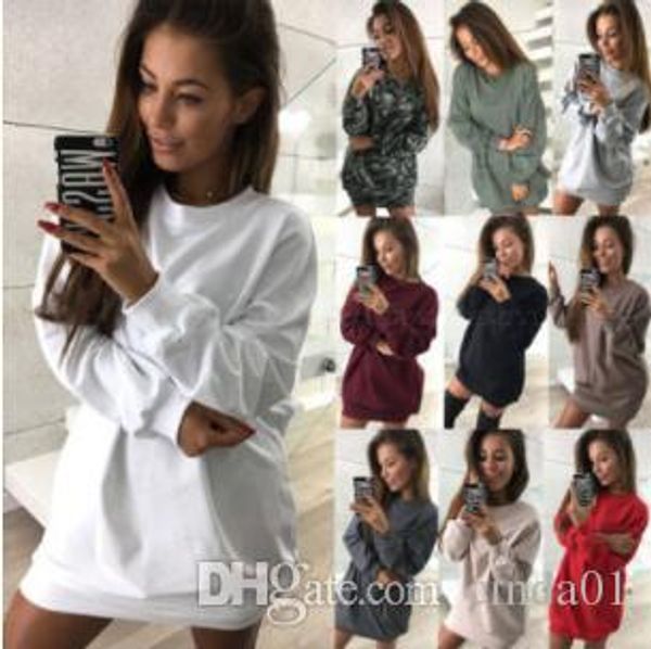 women long length sweatshirts casual solid color pullover long sleeve dress spring autumn female loose fit women dress, Black
women long length sweatshirts casual solid color pullover long sleeve dress spring autumn female loose fit women dress, Black
