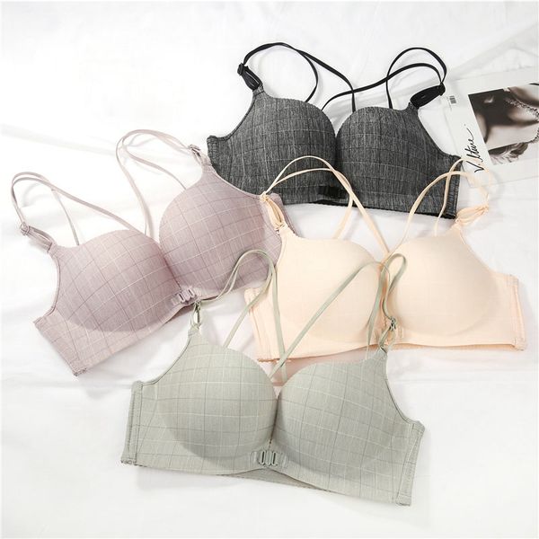 fashion alphabet wire bras lingerie breath skin cotton bralette underwear women seamless push up front buckle bra qhag, Red;black
fashion alphabet wire bras lingerie breath skin cotton bralette underwear women seamless push up front buckle bra qhag, Red;black