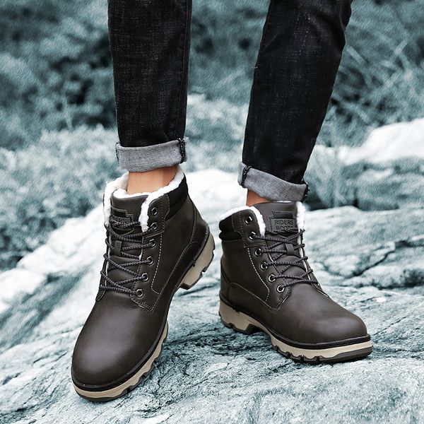 fashion warm snow boots men winter male comfortable ankle sneaker outdoor cold waterproof men's boots high-gang cotton boots 66, Black
fashion warm snow boots men winter male comfortable ankle sneaker outdoor cold waterproof men's boots high-gang cotton boots 66, Black