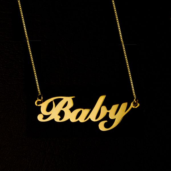 personalized jewelry stainless steel box chain custom cursive name charm letter necklace handmade nameplate pendant choker gift, Silver
personalized jewelry stainless steel box chain custom cursive name charm letter necklace handmade nameplate pendant choker gift, Silver